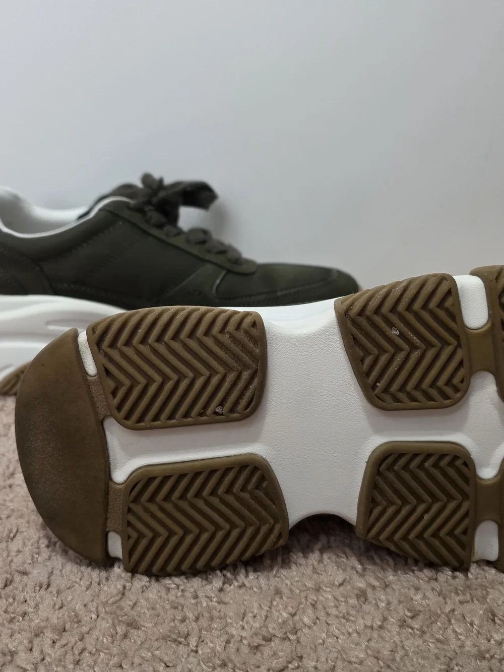 torrid Olive Green and White Platform Sneakers